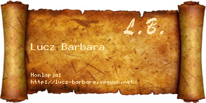 Lucz Barbara névjegykártya