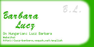 barbara lucz business card